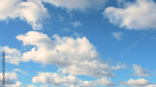 White clouds on the blue sky