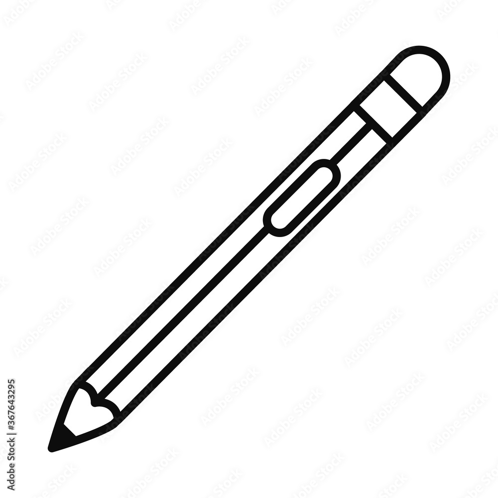 Pencil line style icon vector design Pencil line style icon vector design