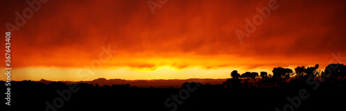 A beautiful sunset in southern France, Languedoc