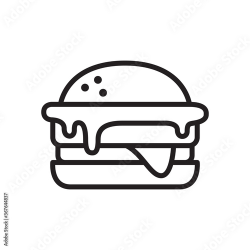 Burger icon vector illustration.