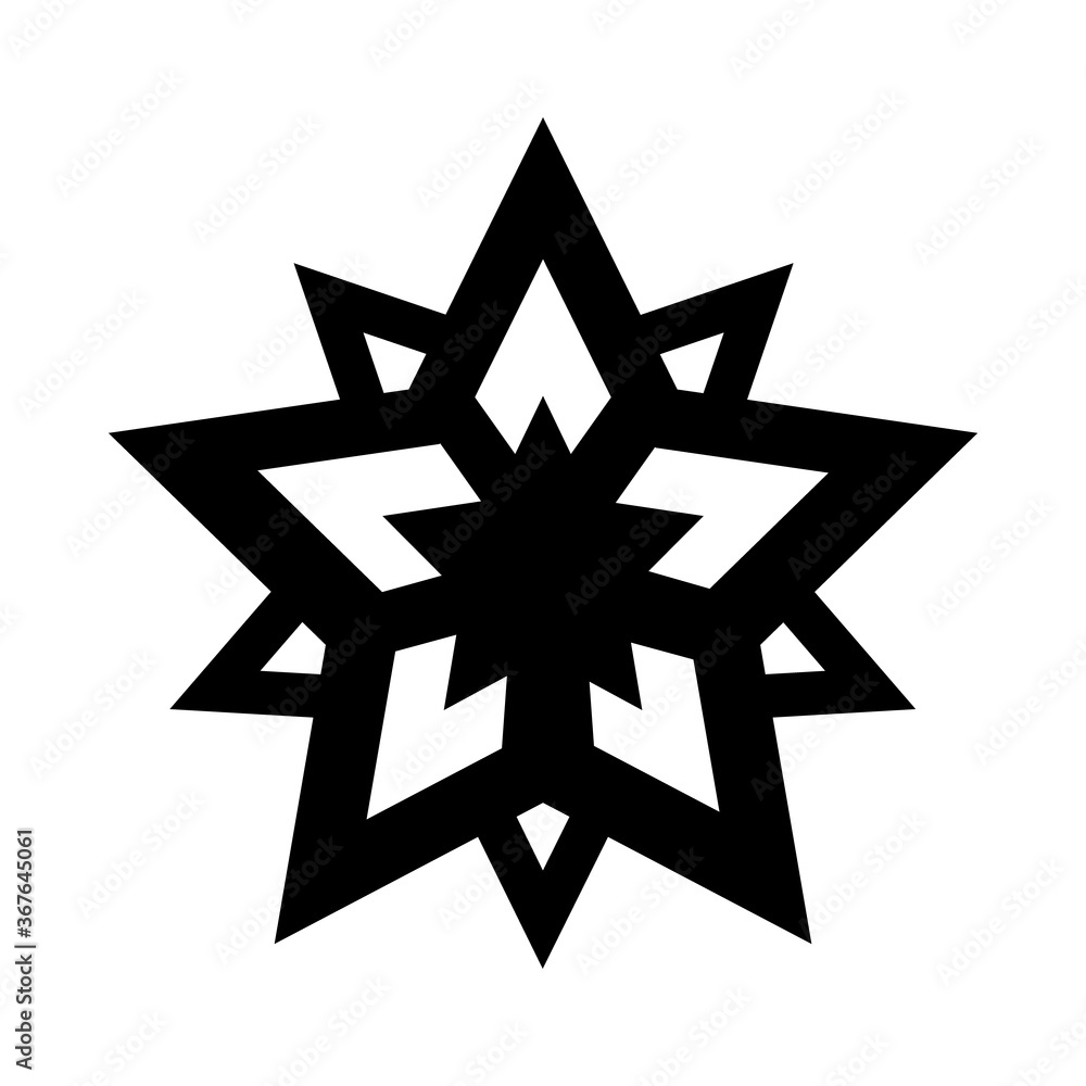 star ornament silhouette style icon vector design star ornament silhouette style icon vector design