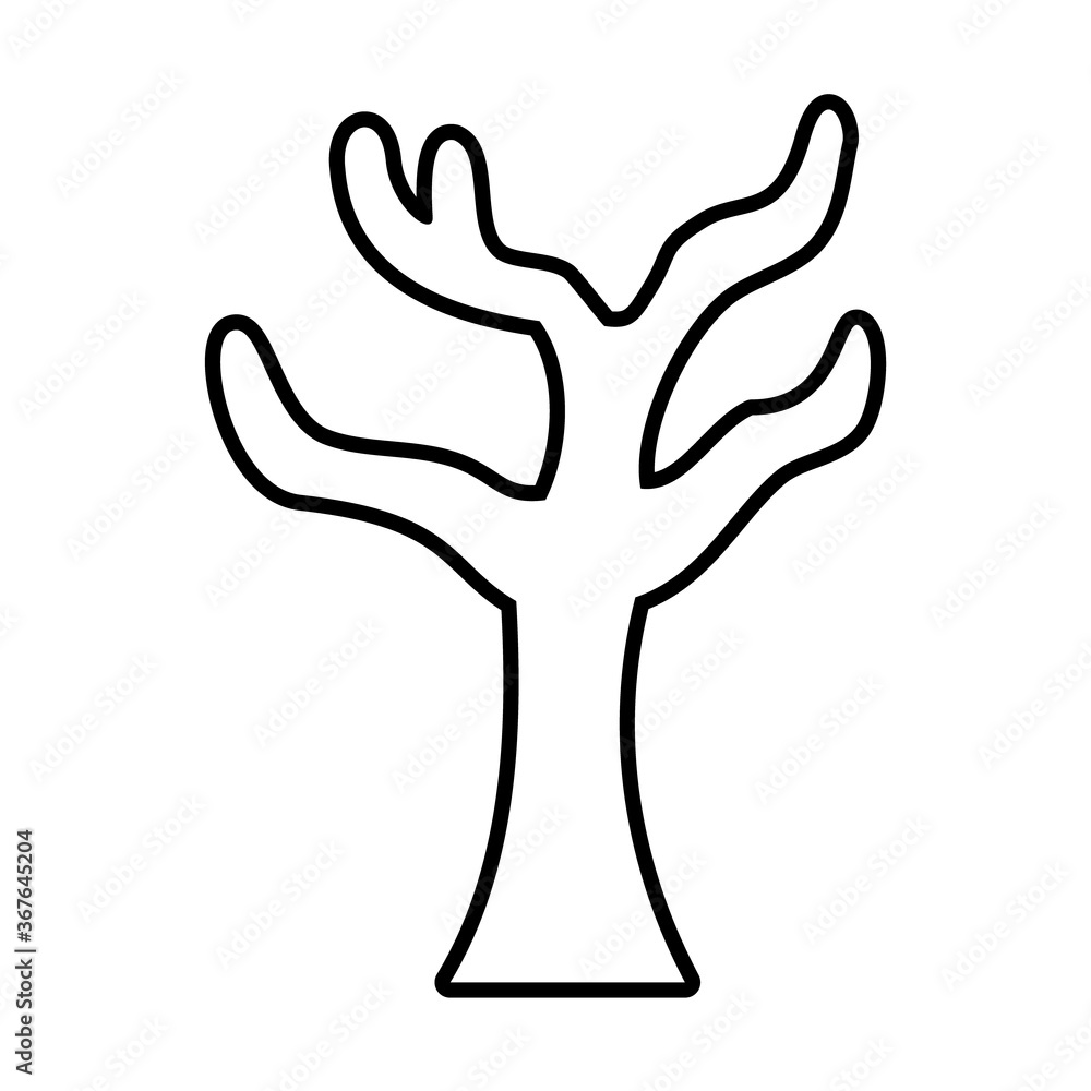 bare tree line style icon vector design bare tree line style icon vector design