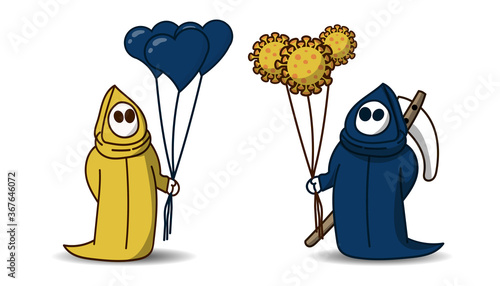 cute and funny grim reaper