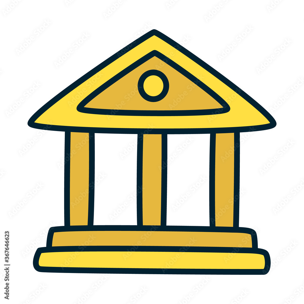 school building symbol icon, fill and line style school building symbol icon, fill and line style