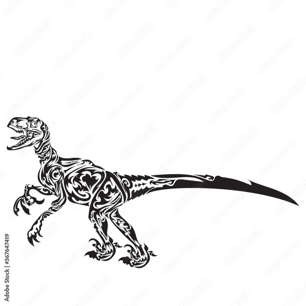 Fototapeta premium dinosaur tattoo design