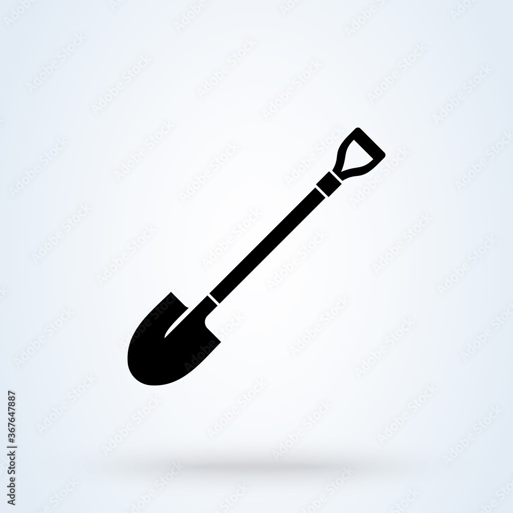Shovel Symbol. Simple modern icon design illustration. Shovel Symbol. Simple modern icon design illustration.