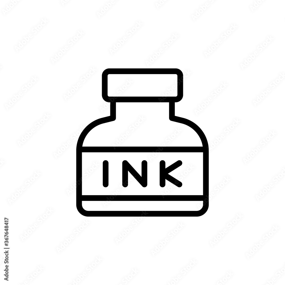 Ink, tattoo icon. Simple line, outline vector elements of tattooing icons for ui and ux, website or mobile application