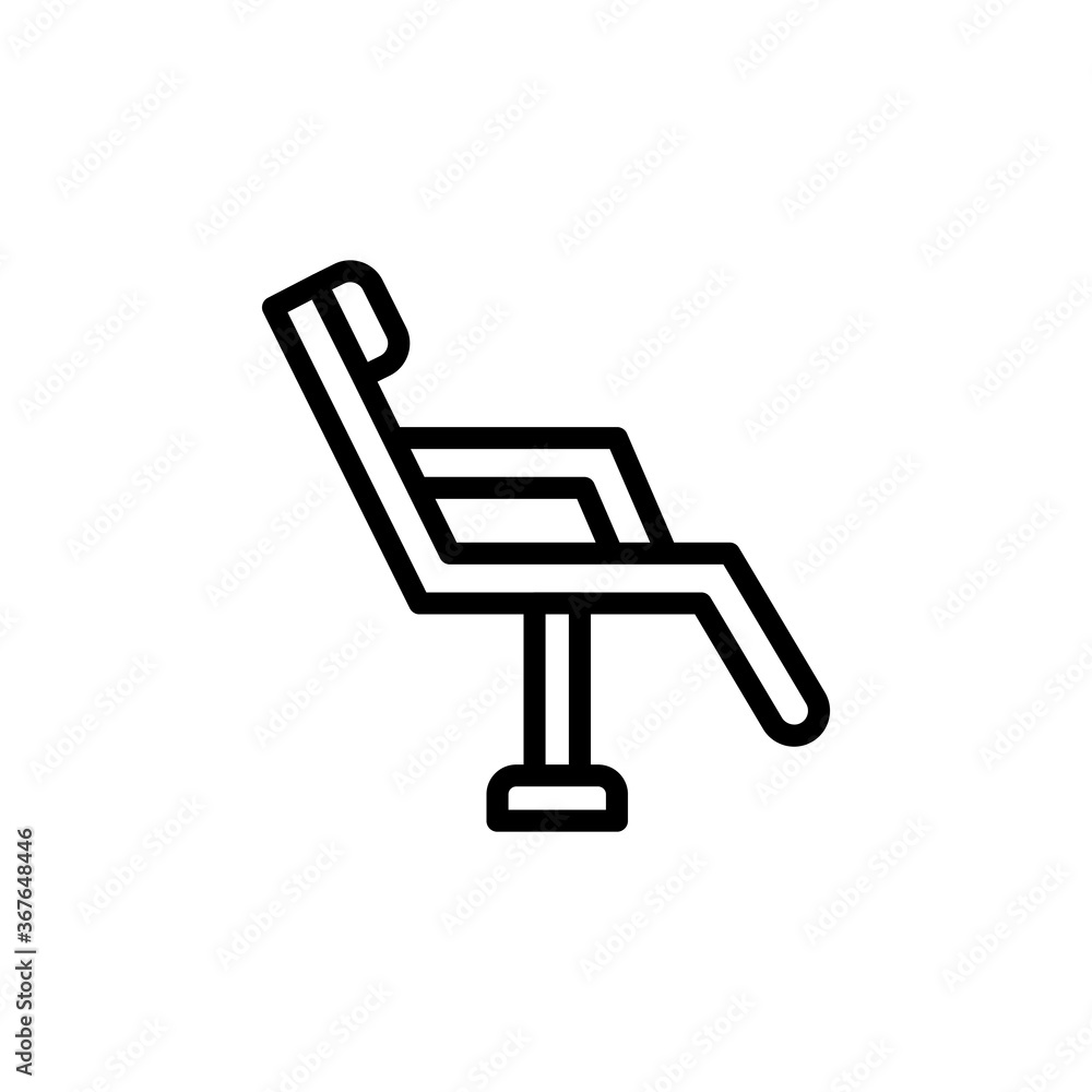 Chair, tattoo icon. Simple line, outline vector elements of tattooing icons for ui and ux, website or mobile application Chair, tattoo icon. Simple line, outline vector elements of tattooing icons for ui and ux, website or mobile application