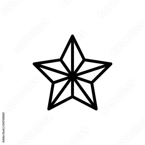 Star, tattoo icon. Simple line, outline vector elements of tattooing icons for ui and ux, website or mobile application