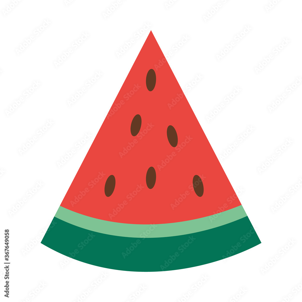 watermelon fruit icon, flat style watermelon fruit icon, flat style