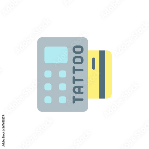 Payment, post terminal, tattoo icon. Simple color vector elements of tattooing icons for ui and ux, website or mobile application