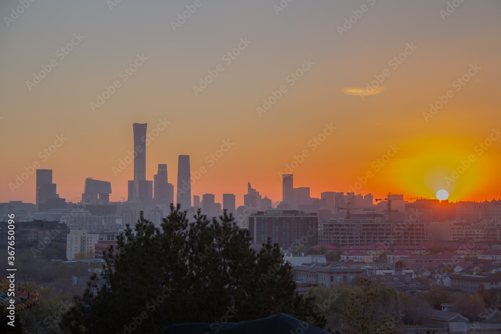 Beijing Skyline During Sunrise