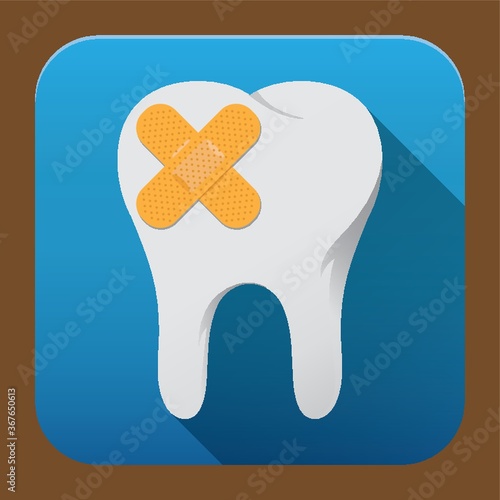 tooth with bandage