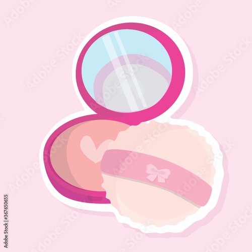 makeup powder and puff