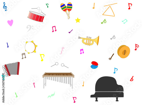 楽器の背景素材