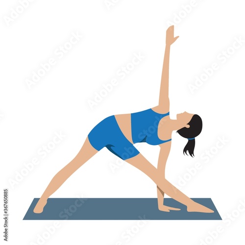 triangle standing asana