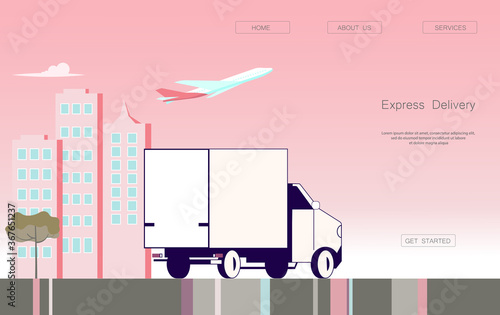 Webpage template of Courier service