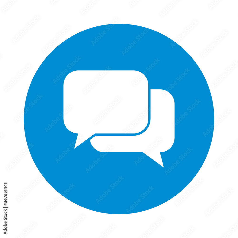 communication speech bubbles icon, block style communication speech bubbles icon, block style
