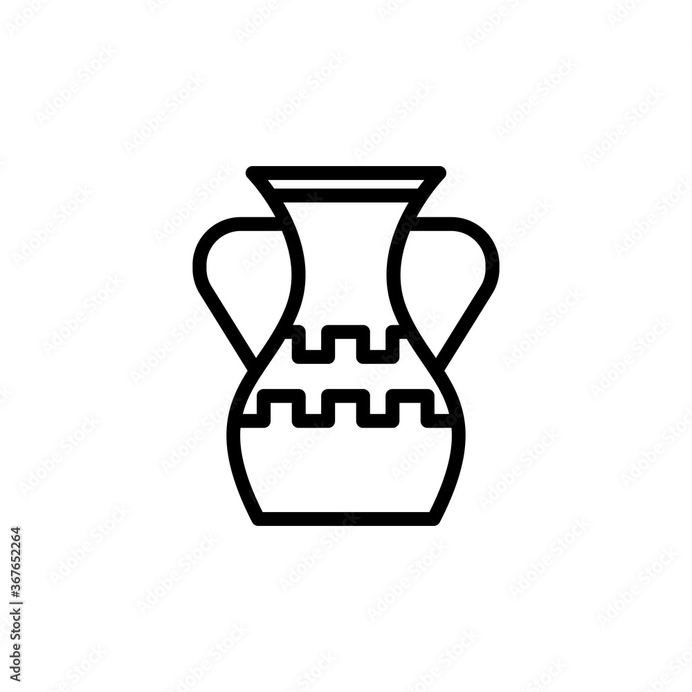 Vase, art icon. Simple line, outline vector elements of cultural activities icons for ui and ux, website or mobile application