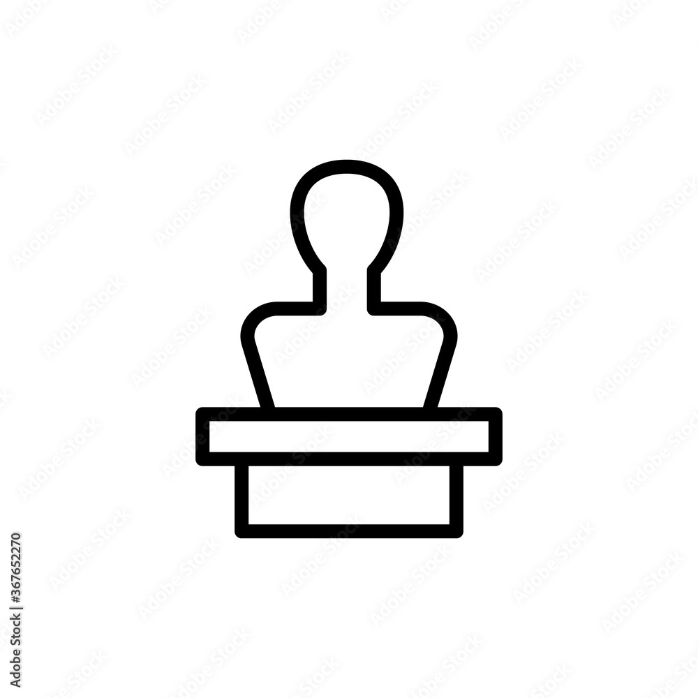 Sculpture, art icon. Simple line, outline vector elements of cultural activities icons for ui and ux, website or mobile application Sculpture, art icon. Simple line, outline vector elements of cultural activities icons for ui and ux, website or mobile application