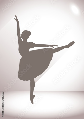 silhouette of ballerina
