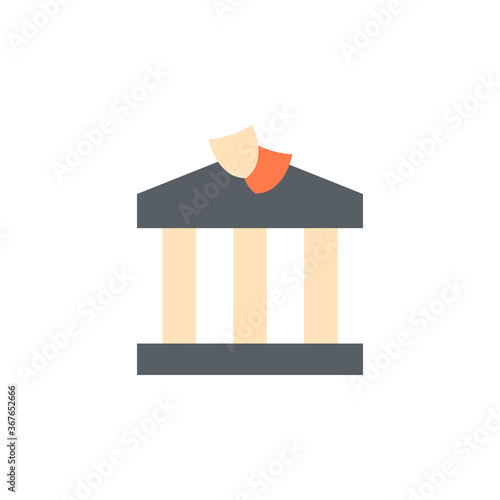 Theater, building icon. Simple color vector elements of cultural activities icons for ui and ux, website or mobile application