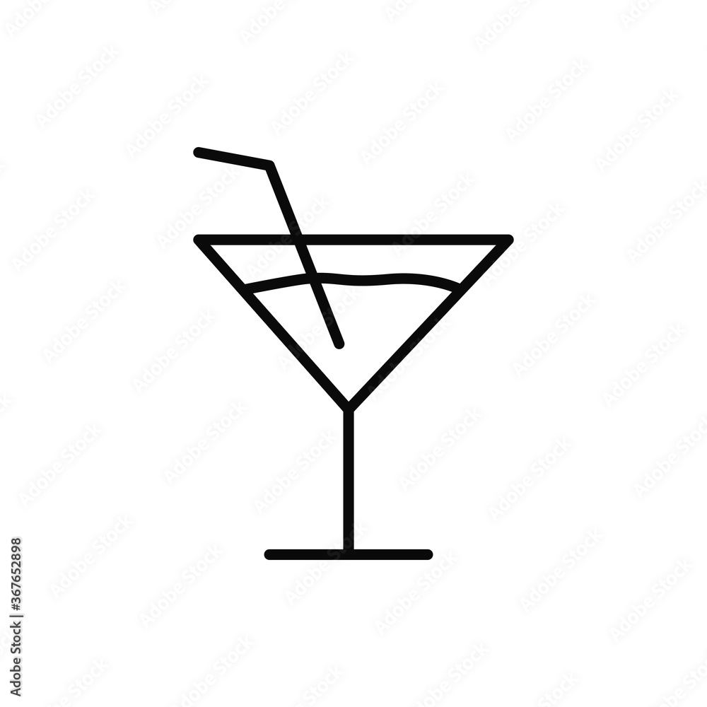 Cocktail, glass icon. Simple line, outline vector elements of public catering icons for ui and ux, website or mobile application Cocktail, glass icon. Simple line, outline vector elements of public catering icons for ui and ux, website or mobile application