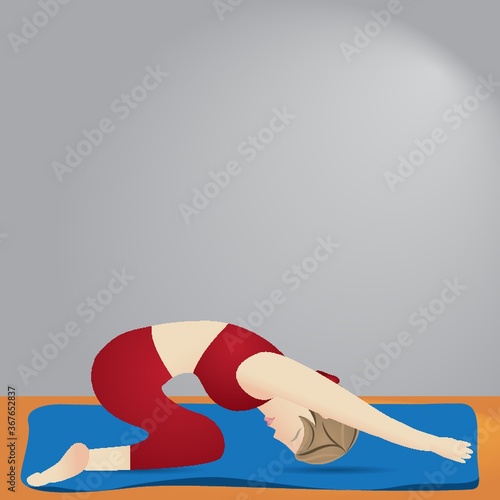 girl practising yoga in restorative pose