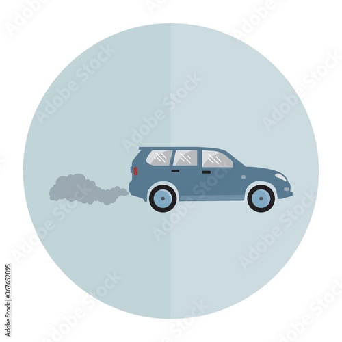car with smoke