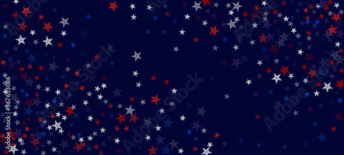 National American Stars Vector Background. USA Memorial Veteran's 11th of November Independence President's Labor 4th of July Day 