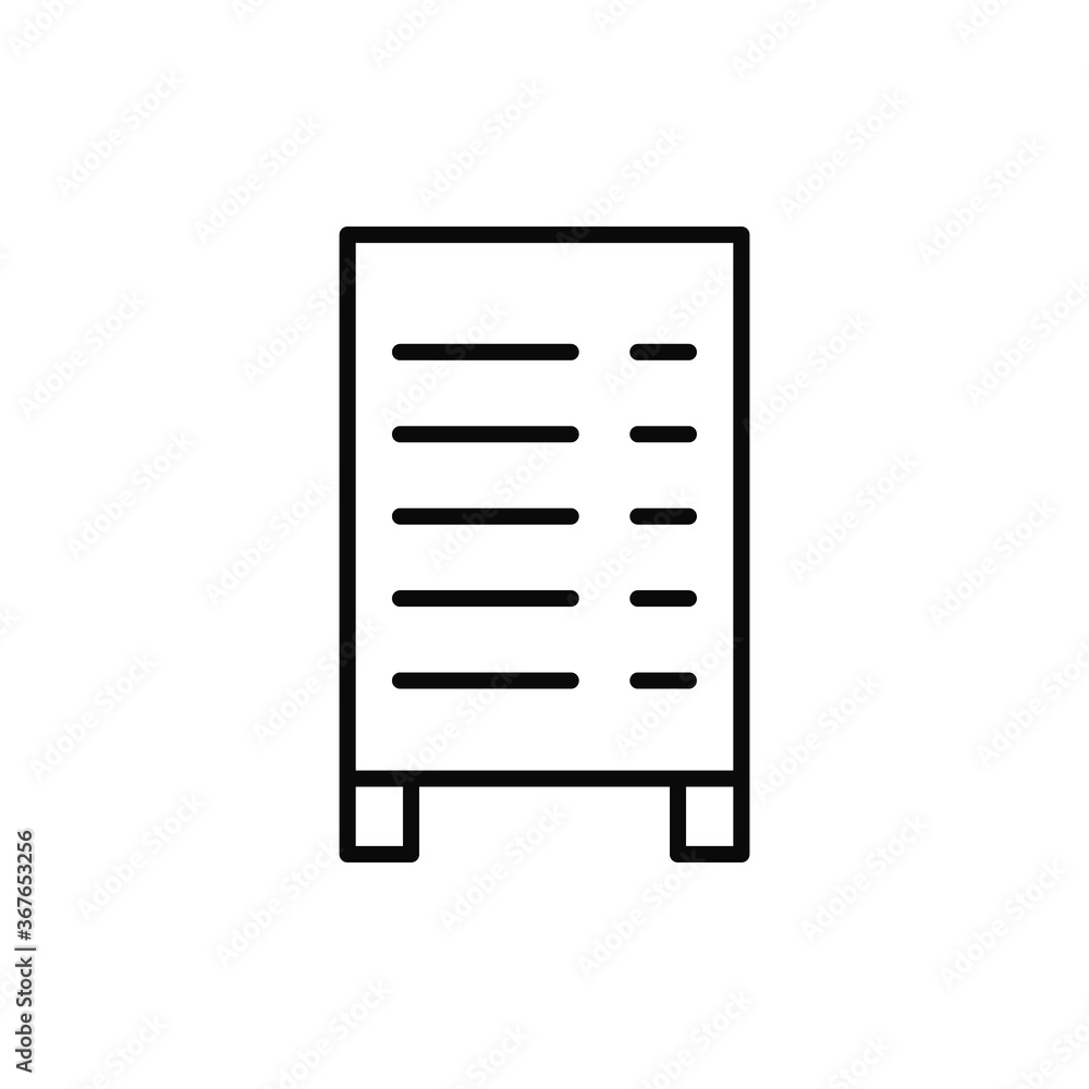 Menu, sign icon. Simple line, outline vector elements of public catering icons for ui and ux, website or mobile application Menu, sign icon. Simple line, outline vector elements of public catering icons for ui and ux, website or mobile application