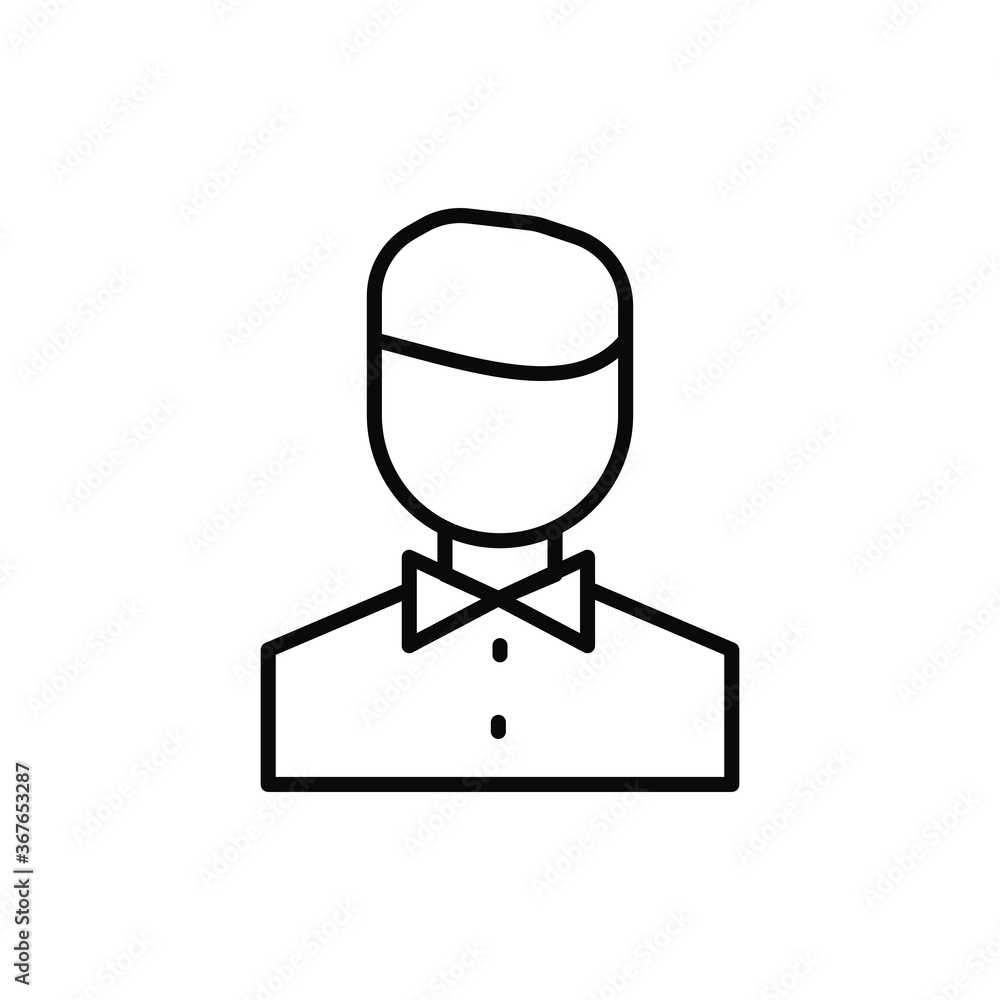 Avatar, waiter icon. Simple line, outline vector elements of public catering icons for ui and ux, website or mobile application Avatar, waiter icon. Simple line, outline vector elements of public catering icons for ui and ux, website or mobile application