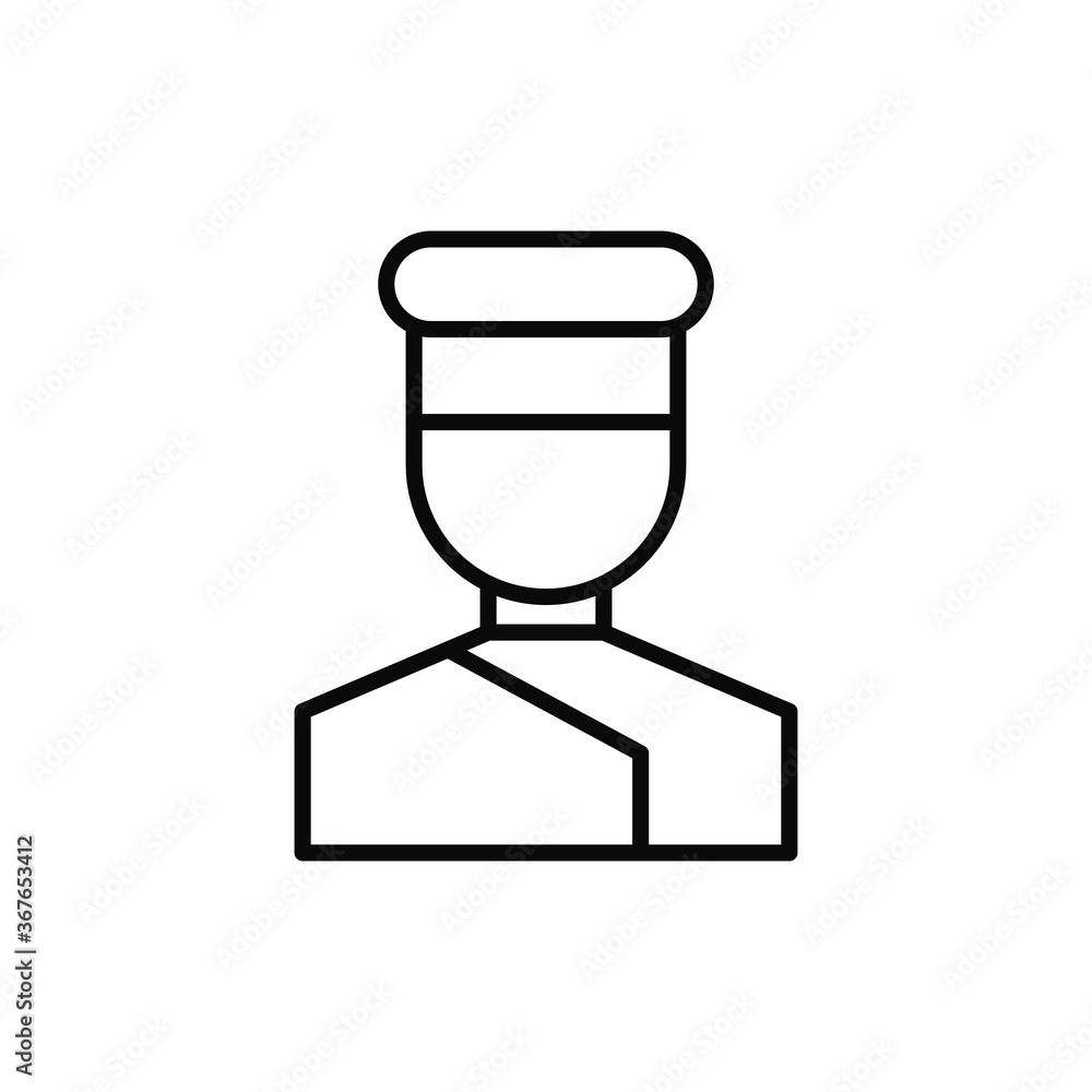 Cook, avatar icon. Simple line, outline vector elements of public catering icons for ui and ux, website or mobile application