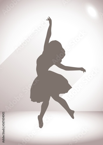 silhouette of ballerina