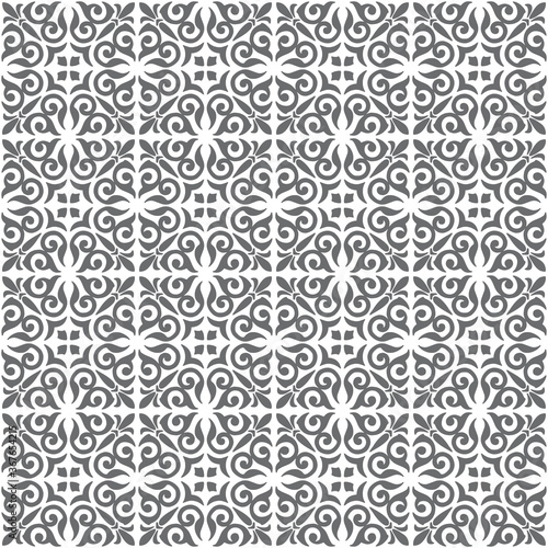 Ornamental seamless repeat tile pattern background