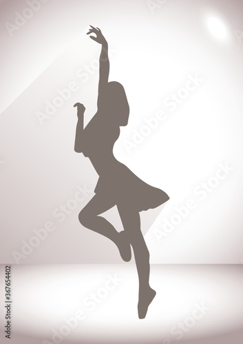 silhouette of ballerina