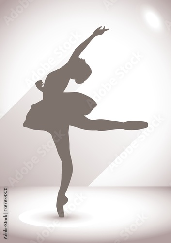 silhouette of ballerina