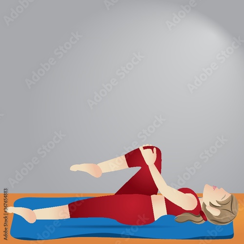 girl practising yoga in restorative pose