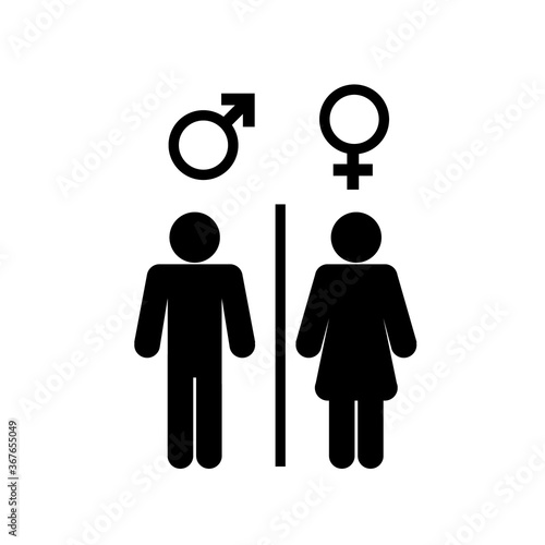 Man and lady toilet symbol