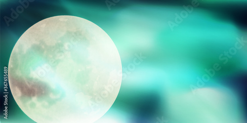 ハロウィン　月　夜空　背景