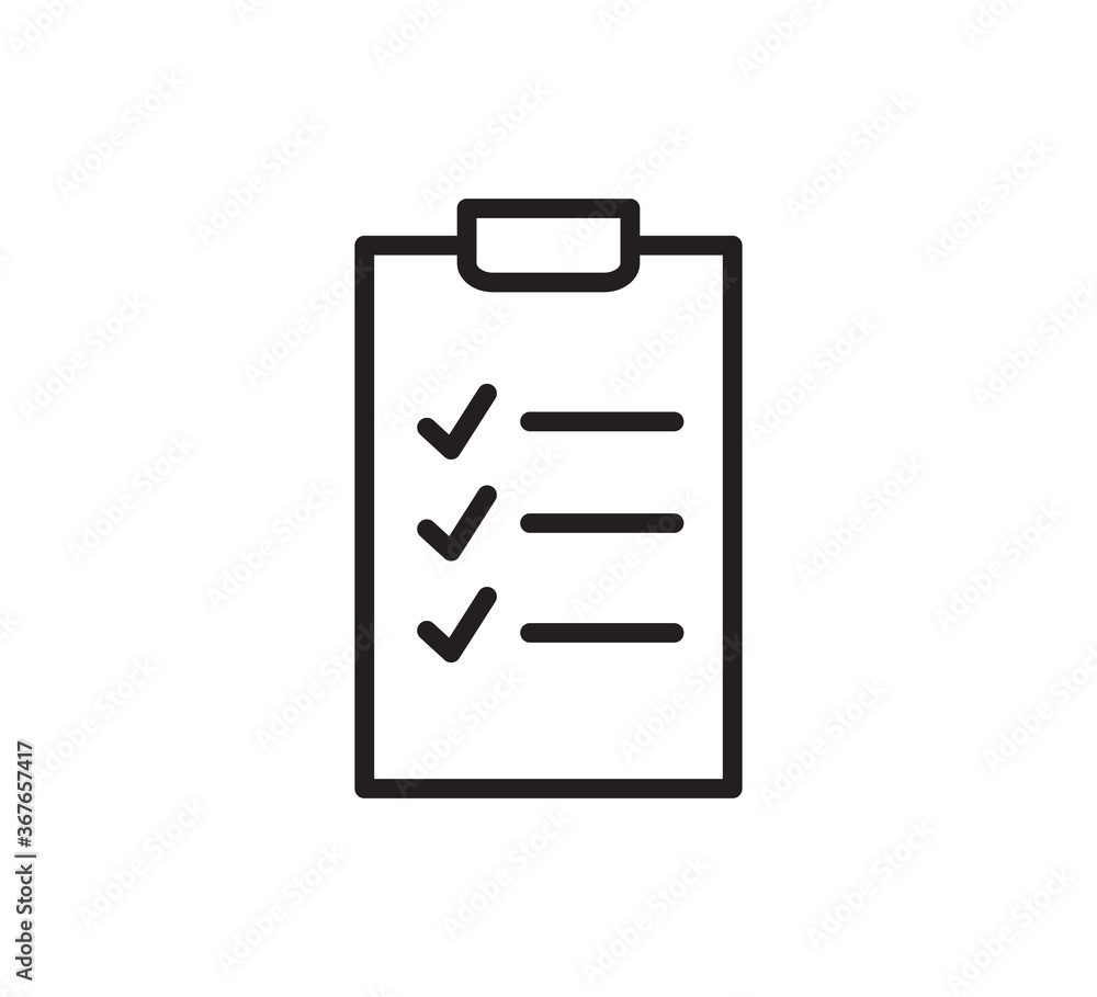 Clipboard icon vector logo design template Clipboard icon vector logo design template