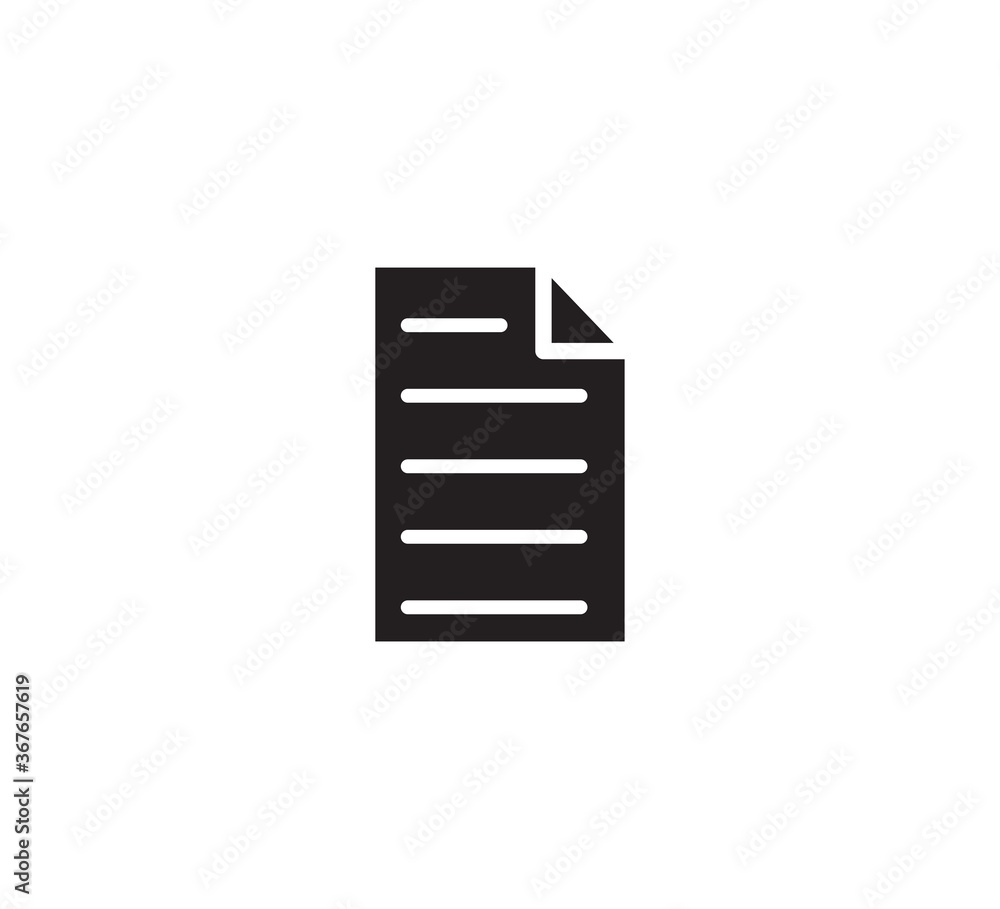 Paper document icon vector logo design template Paper document icon vector logo design template