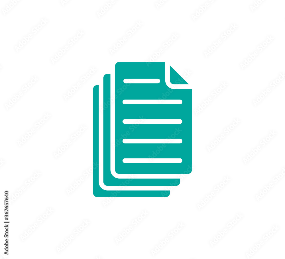 Paper document icon vector logo design template Paper document icon vector logo design template
