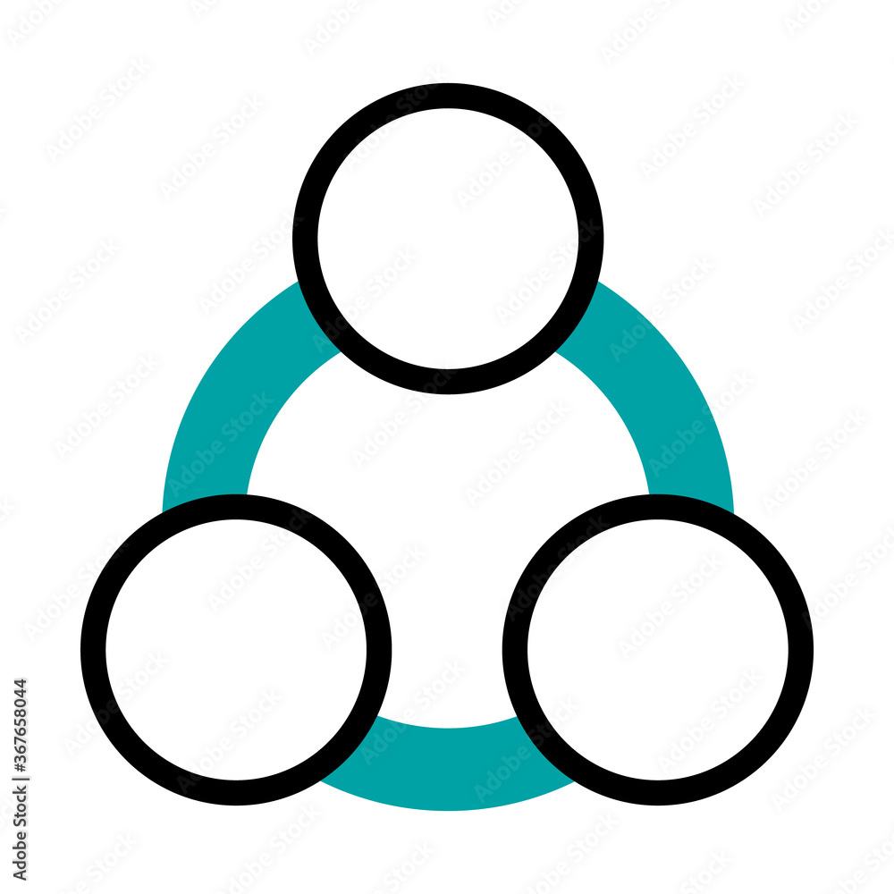 social media community symbol icon, half line half color style social media community symbol icon, half line half color style