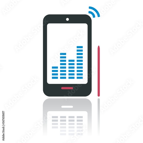 smartphone playing music