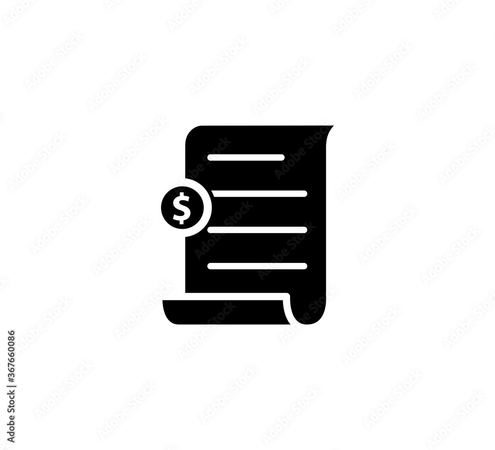 Bill icon vector logo design template Bill icon vector logo design template
