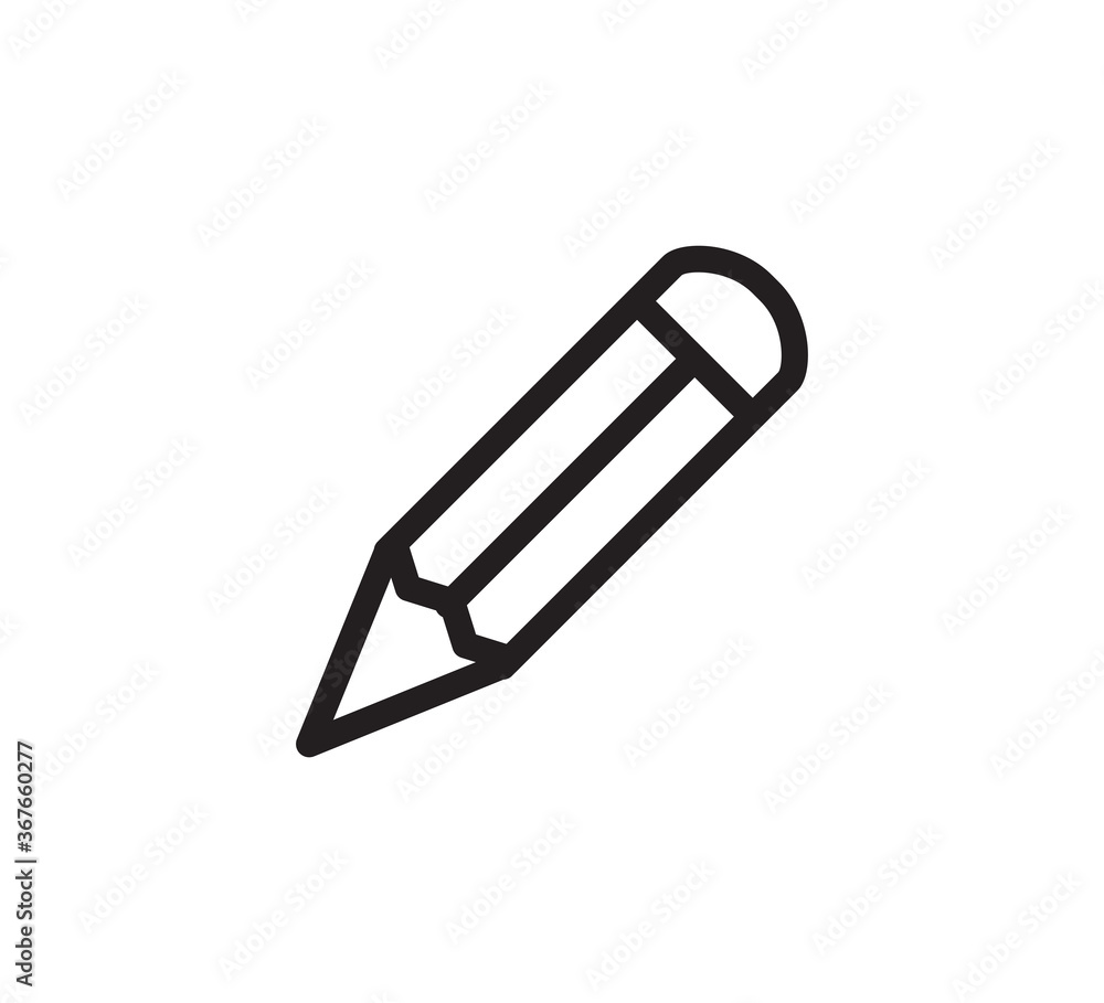 Pencil icon vector logo design template Pencil icon vector logo design template