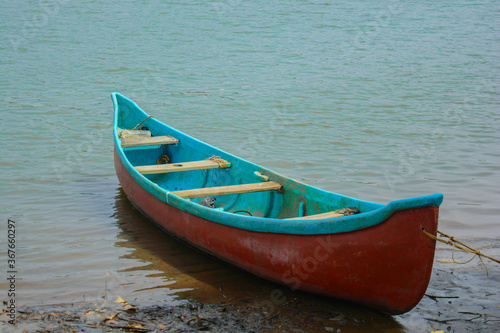 old wooden boat on the beach