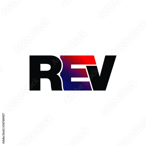 Letter REV monogram logo design vector