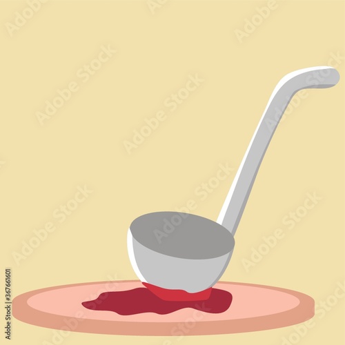spreading tomato puree on pizza dough